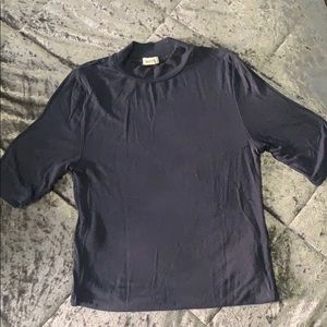 GARAGE Mock Neck Quarter Sleeve Top